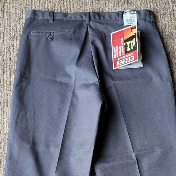 NEW DAKOTA FLAT FRONT FULL CUT TWILL WORK PANTS GRAY MEN'S SIZE  42 X 30 - Picture 9 of 15